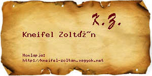 Kneifel Zoltán névjegykártya