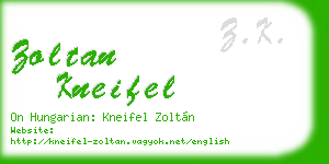 zoltan kneifel business card